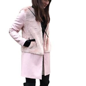 RARE Zara Pink Fur Coat